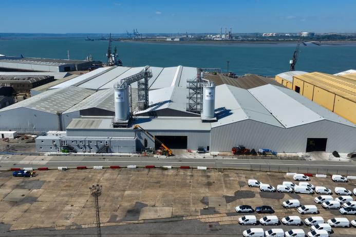 Invicta’s new deep-water cementitious powder facility at Sheerness