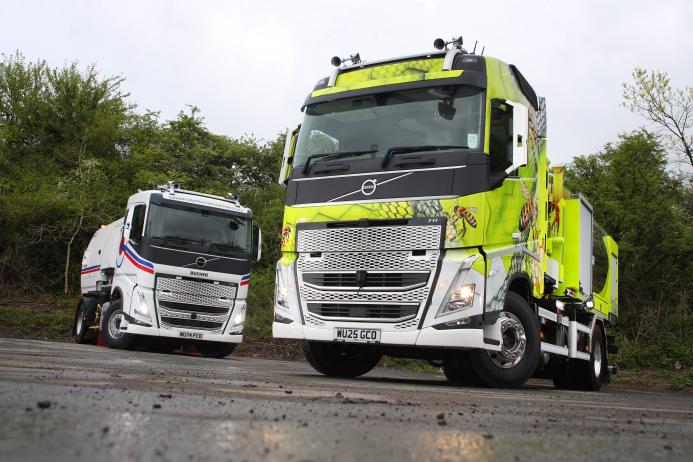 Connor Construction (South West) have taken delivery of three new Volvo FH 4x2 road sweepers and two FH Globetrotter 4x2 spray tankers 