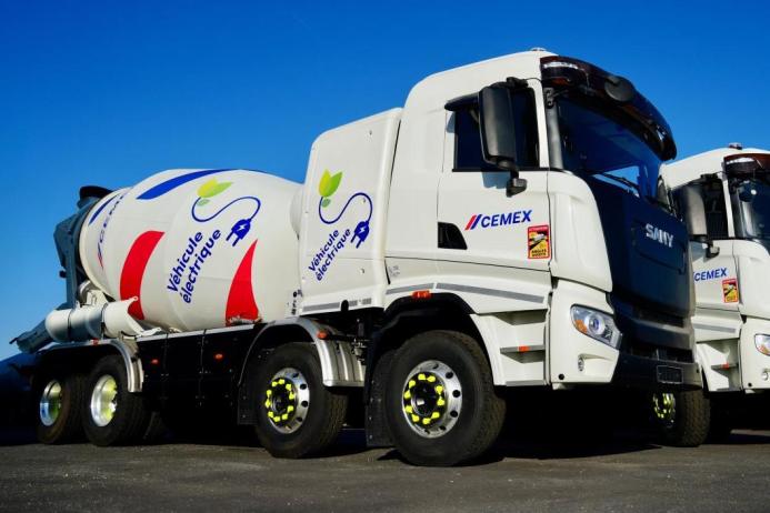 Cemex have invested in further electric truckmixers across the EMEA region