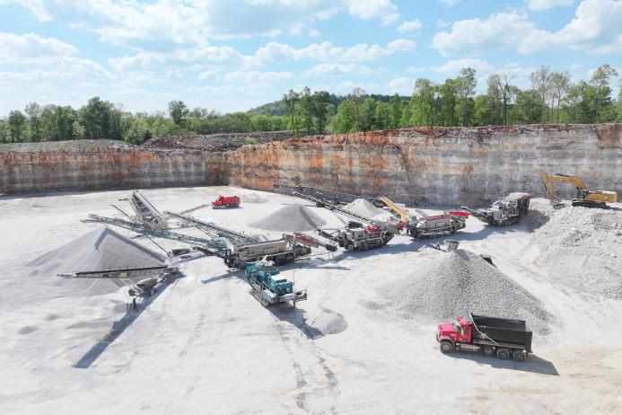 The Open House event showcased a working demonstration of a full fleet of MAGNA equipment by Park City Stone