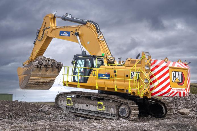 Breedon’s new Caterpillar 395 excavator 