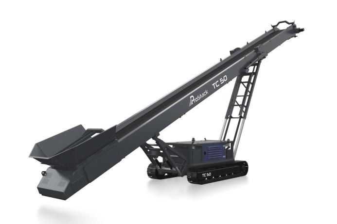 The new 50ft ProStack TC 50 tracked conveyor