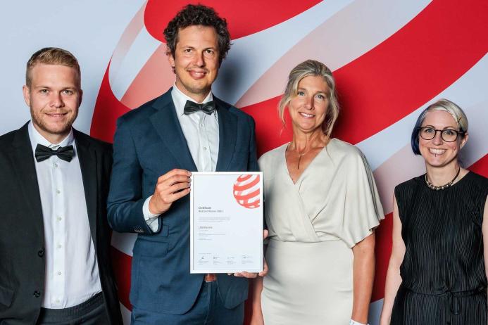 L-R: Jonas Fredberg, studio engineer; Peter Reuterberg, senior chief advanced designer; Jenny Arnell, group manager; and Nina Augustsson, design director, Volvo Group