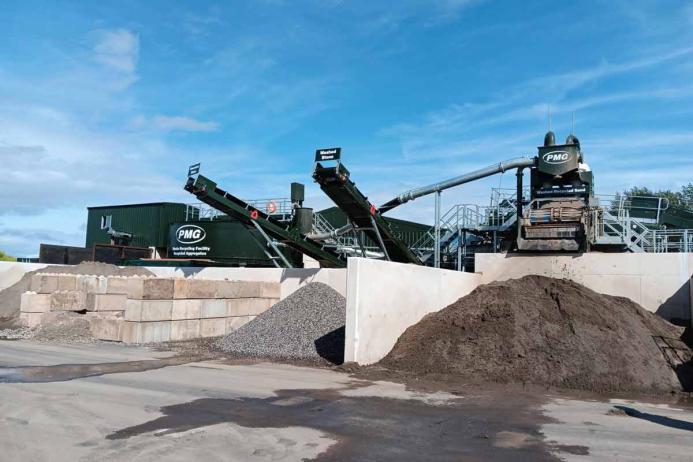 PMG’s new waste-recycling plant has been specially engineered to process gully and road sweeping waste into recycled sand/aggregate products
