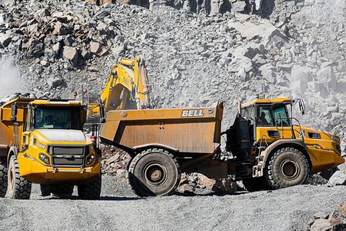 Since their arrival at Lyttleton Quarry, the Bell B30E 4×4 ADTs have made an immediate impact on production