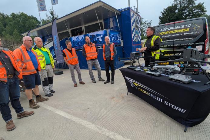SITECH and Collins Earthworks played host to industry visitors at a recent Fly Day event at Collins Earthworks’ Ball Eye Quarry in Matlock, Derbyshire, to demonstrate the advanced capabilities of the Trimble Stratus platform