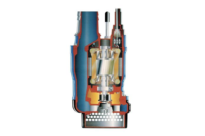Schematic diagram of a Tsurumi dewatering pump