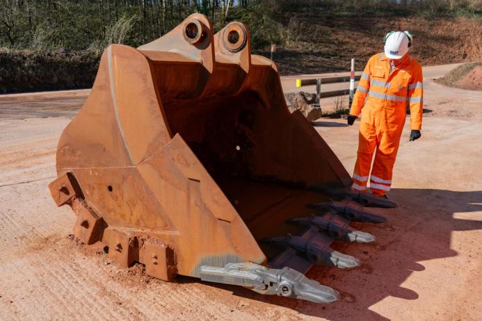 The EC480E bucket was changed to VTS 2 by quarry manager Anthony Allday, before the trial had ended