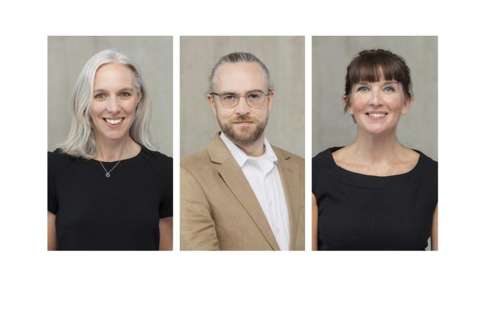 L-R: Andrea Charlson, senior built environment sustainability specialist and circular economy lead; Jake Attwood-Harris, senior built environment sustainability specialist; and Helen Raymond, senior sustainability architect