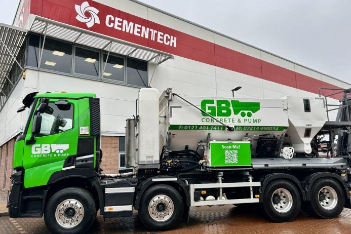 GB Concrete’s new Cemen Tech C60 volumetric concrete mixer 
