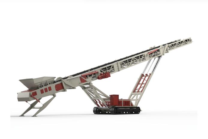 Telestack say their brand-new TCL 2031 tracked-mounted mobile conveyor is the largest of its kind in the market