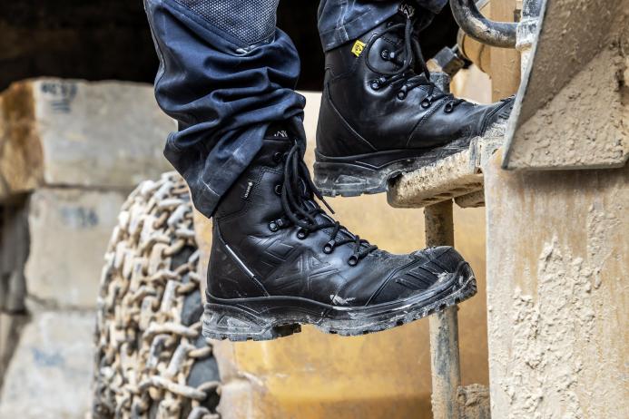 HAIX’s new Airpower XR Heavy Duty Extreme boot featuring XLR8 technology, made for demanding work such as quarrying 