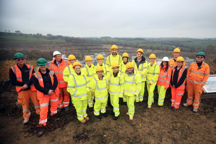 Mining groups – Women in Mining UK and Young Mining Professionals – get hands-on experience at Longcliffe Quarries’ Brassington Moor site