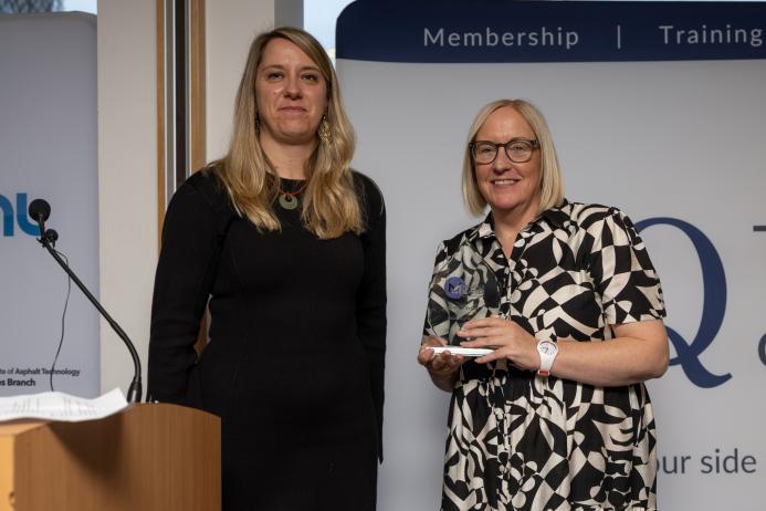 L-R: Suzie Doe (Minerals Matter) and Ceri Travers (Breedon)