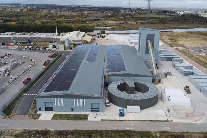 The new Smeed Dean concrete tile factory in Sittingbourne, Kent