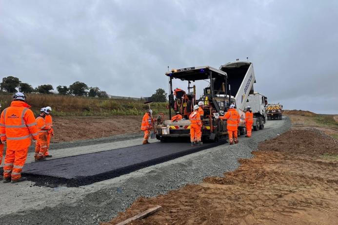 Breedon's Surfacing Solutions team working on the A47 Tuddenham upgrade