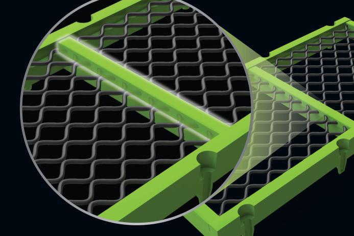 MAJOR say their advanced polyurethane strips match the lifespan of OPTIMUMWIRE, maintaining screening integrity up to 10 times longer than traditional polyurethane in some cases