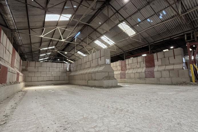 The new storage facility at Furzebrook utilizes Elite Precast Concrete’s Legato interlocking blocks