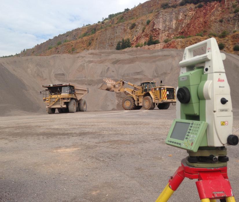 Surveying in a quarry