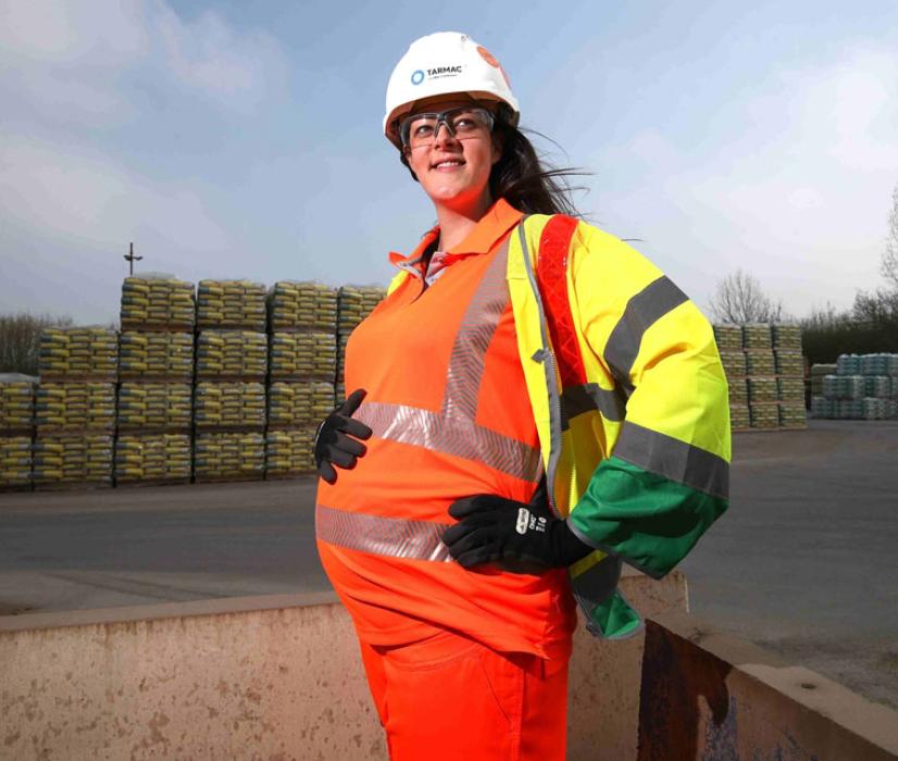 In 2019, Tarmac were the first in the industry to launch PPE suitable for women to wear during pregnancy
