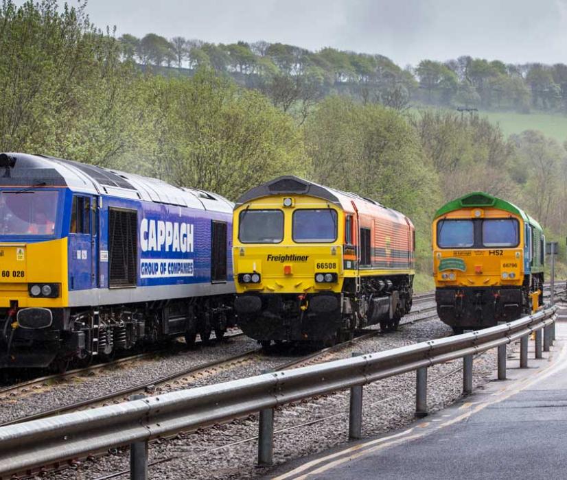 The four locos of freight operating companies