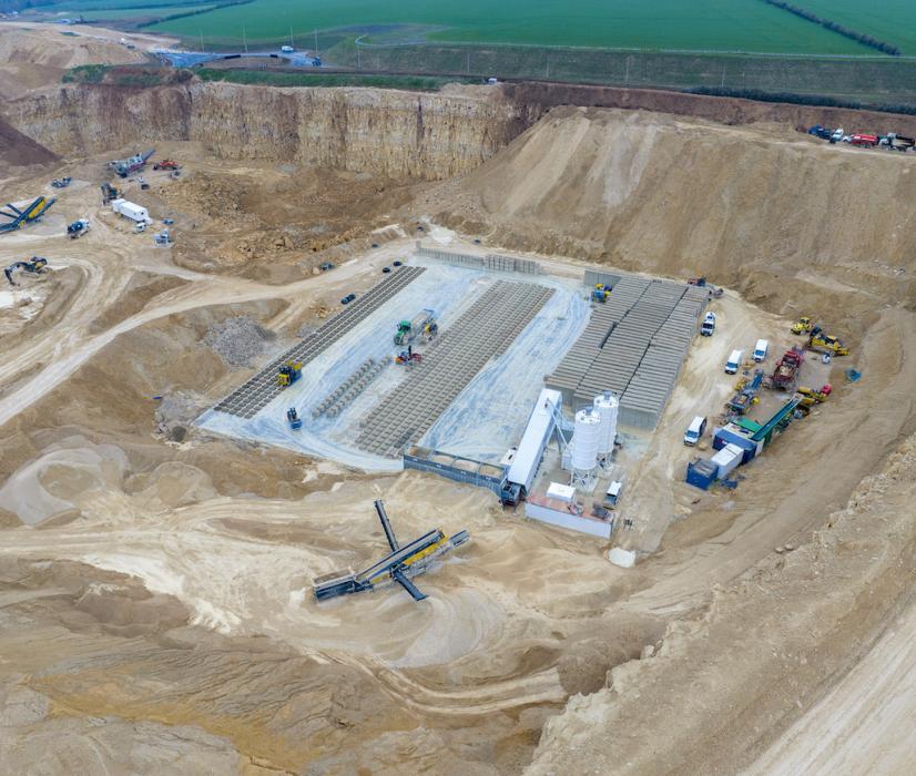 Geo Concrete Products’ block-making facility is located within Geo Quarries Ltd’s Little Ponton site