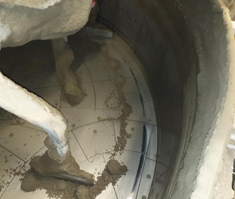 Hydro-Mix moisture sensor in a concrete mixer