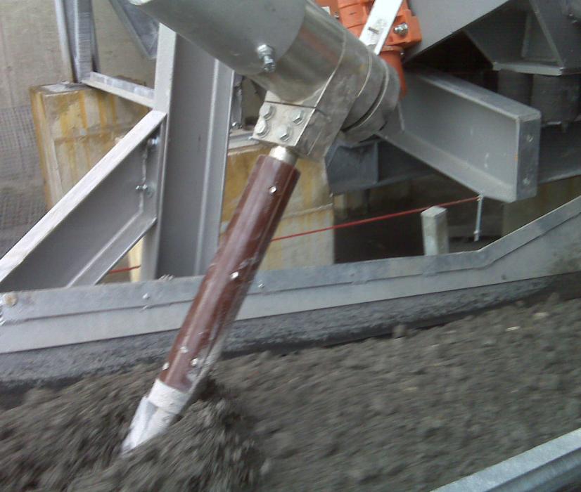 Hydro-Probe Orbiter - moisture sensor on an aggregate conveyor
