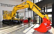 JC Balls & Sons unique JCB 220X tracked excavator looking resplendent in its bespoke livery