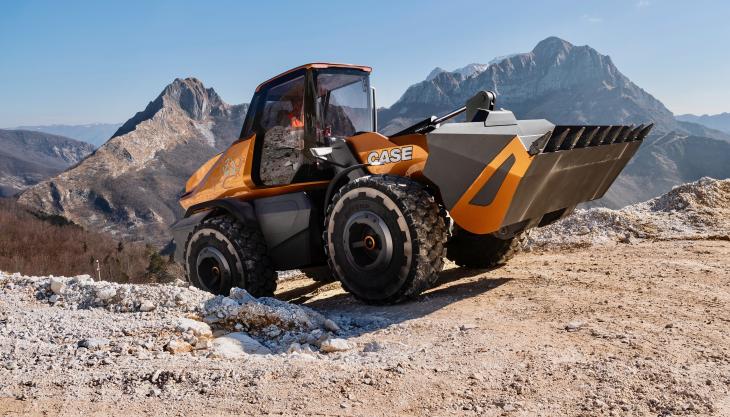 The methane-powered concept wheel loader is exceptionally stable and can easily work on significant inclines ProjectTETRA
