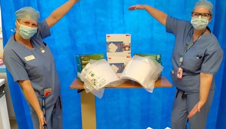 Tarmac's Mountsorrel Quarry donates masks, gloves and visors to Glenfield Hospital PPE