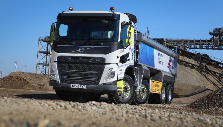 Ten new Volvo FM 8x4 tippers have been added to CEMEX’s UK fleet Volvo FM 8x4 tipper