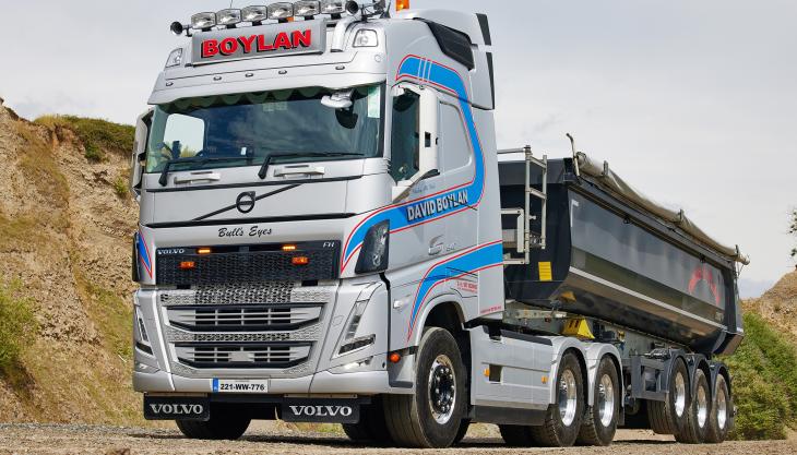 David Boylan's new Volvo FH 540 Globetrotter 6x4 tractor unit with Schmitz Cargobull tri-axle tipping trailer Volvo FH 540 Globetrotter 6x4 tractor unit