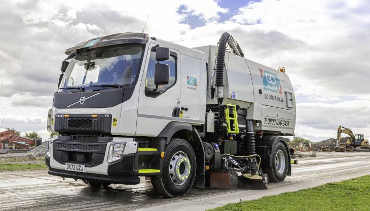 Go Plant have started to take delivery of 39 new Volvo FE 250 4x2 road sweepers Volvo FE 250 4x2 road sweeper