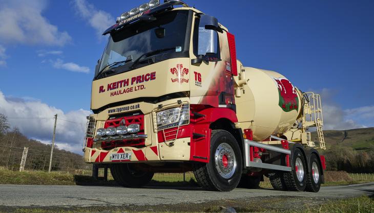 R. Keith Price Haulage Ltd have taken delivery of their first Renault truck – a C380 6x4 with day cab and 7m McPhee mixer drum supplied by Border Trucks Renault Trucks C380