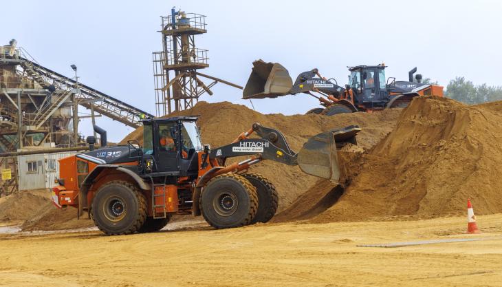 Longwater Gravel's new Hitachi ZW310-7 wheel loaders Hitachi ZW310-7 wheel loader