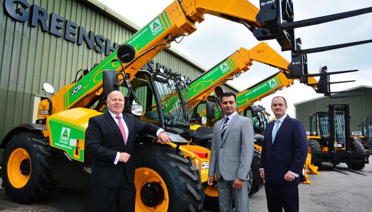 Equipment-rental specialists A-Plant place £55 million order for more than 1,200 JCB machines A-Plant and Greenshields JCB
