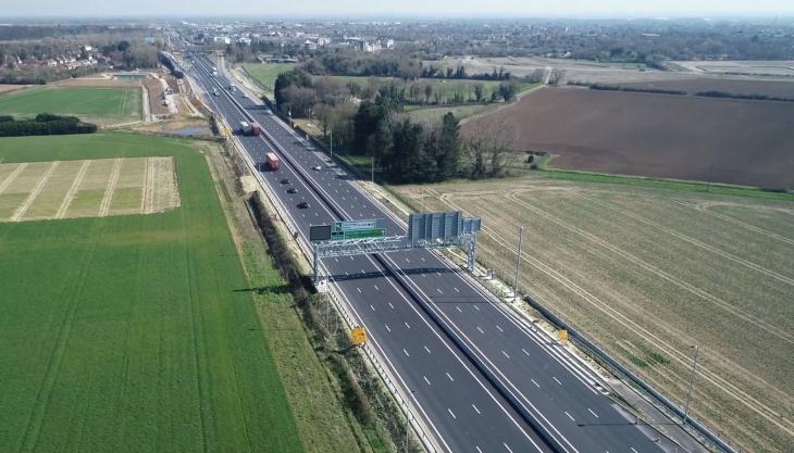 The £1.5billion A14 Cambridge to Huntingdon scheme was completed six months ahead of schedule, providing improved links between the East of England, the Midlands and the North. Image: Highways England A14