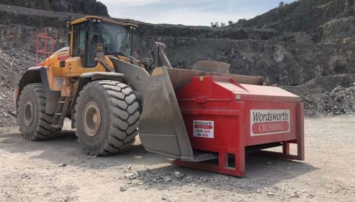 One of Wordsworth Crushing's new Bucket Bundie fuel bowsers from Ace Plant Bucket Bundie