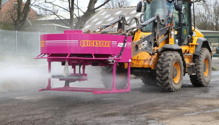 Quickspray dust-suppression unit