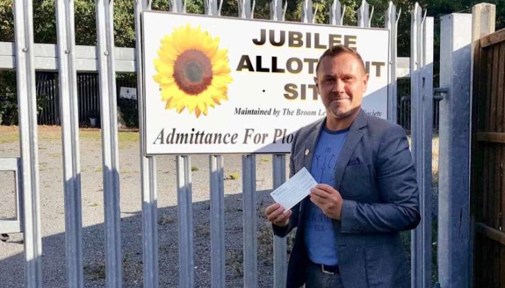BROOM Leys Allotment Society has received a welcome boost from after receiving £5,500 ifrom Aggregate Industries' Bardon Community Fund Boom Leys allotments