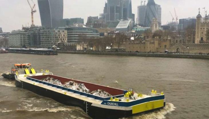 Churchill – the first of eight new Thames vessels for Bennett's Barges Churchill