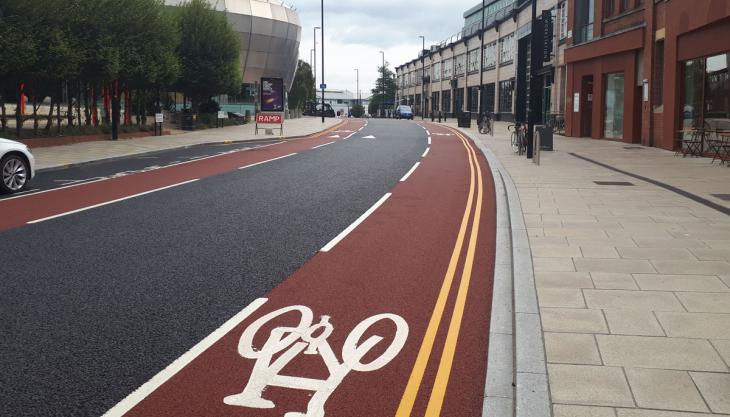 Cycle lane demarcation