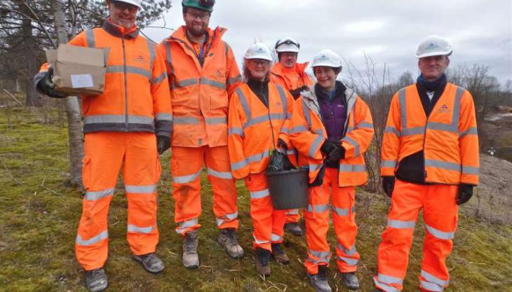 The volunteers at Back Lane Quarry Back Lane volunteers