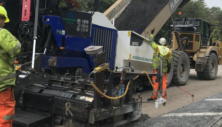 Aggregate Industries' contracting division has completed the UK’s first carbon-neutral pavement scheme Aggregate Industries