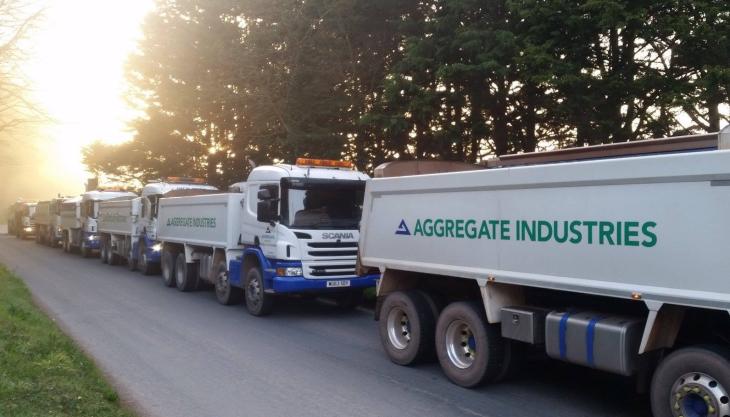 Aggregate Industries are driving forward road safety AI trucks