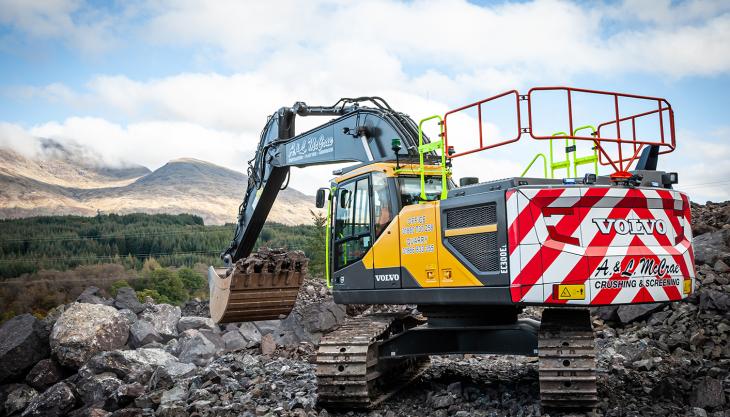 A&L McCrae's new 30-tonne Volvo EC300E excavator Volvo EC300E excavator