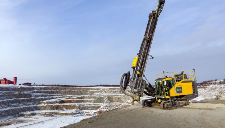 An Epiroc SmartROC D65 surface drill rig for quarrying and mining, one of the machines made by the Surface and Exploration Drilling division in Örebro, Sweden Epiroc SmartROC D65 surface drill rig