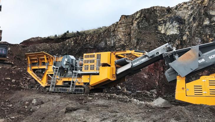 Anaconda J12 mobile jaw crusher