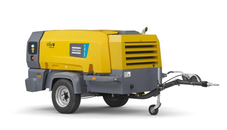 The new XAS 188-14 PACE compressor – one of four new additions to Atlas Copco's Versatility range Atlas Copco XAS 188-14 compressor